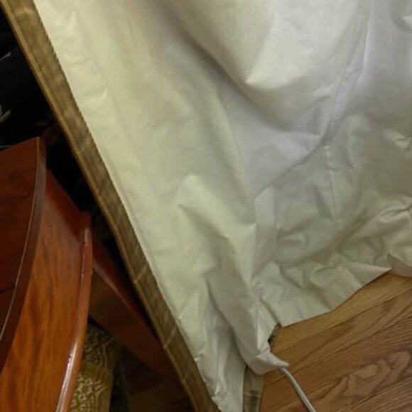 Calico Home Lined 32W x 92L Striped Pleated Silk Drapes. Set of 2 - Picture 5 of 14